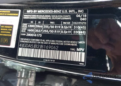 2018 Mercedes-Benz Gle 350 from USA, damaged, VIN 4JGDA5JB2JB169062